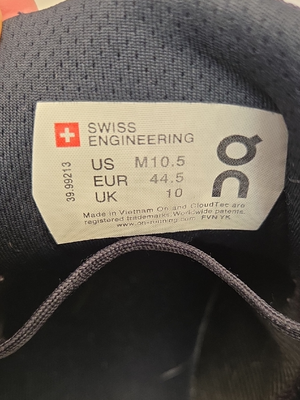 Good Condition, Men's On Running, Blue, Size 10.5 - Picture 5 of 8